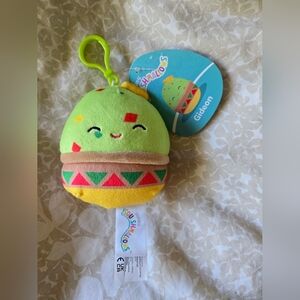 Squishmallows Bright Green and Red Burger Plush